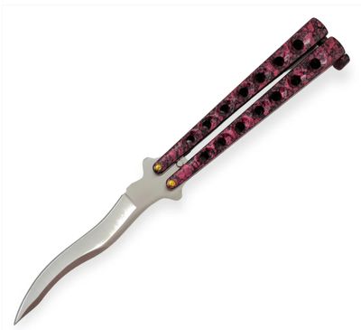 Butterfly KNF: Kriss BLD SLVR HNDL&amp;BLD 9"