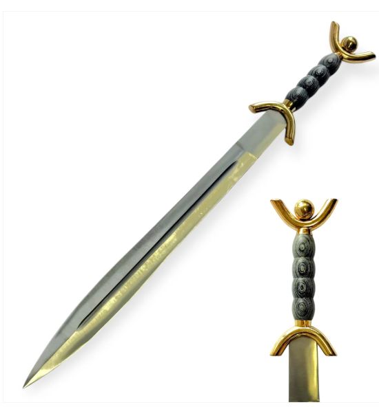Sword: Celtic sword BLK  WOOD HNDL 31"