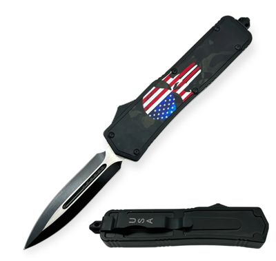 OTF: Punisher&amp;Flag Logo HNDL BLK BLD9"