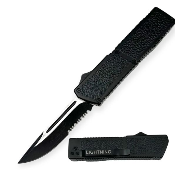 OTF: Lighting DRP PT Serr BLD BLACK HNDL 8"