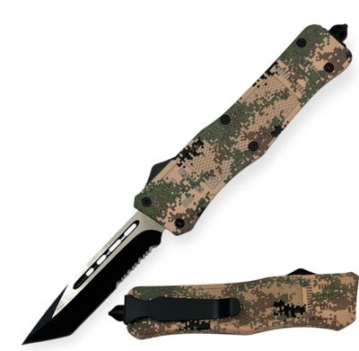 OTF: Tanto half Serr BLK BLD CAMO HNDL 9"