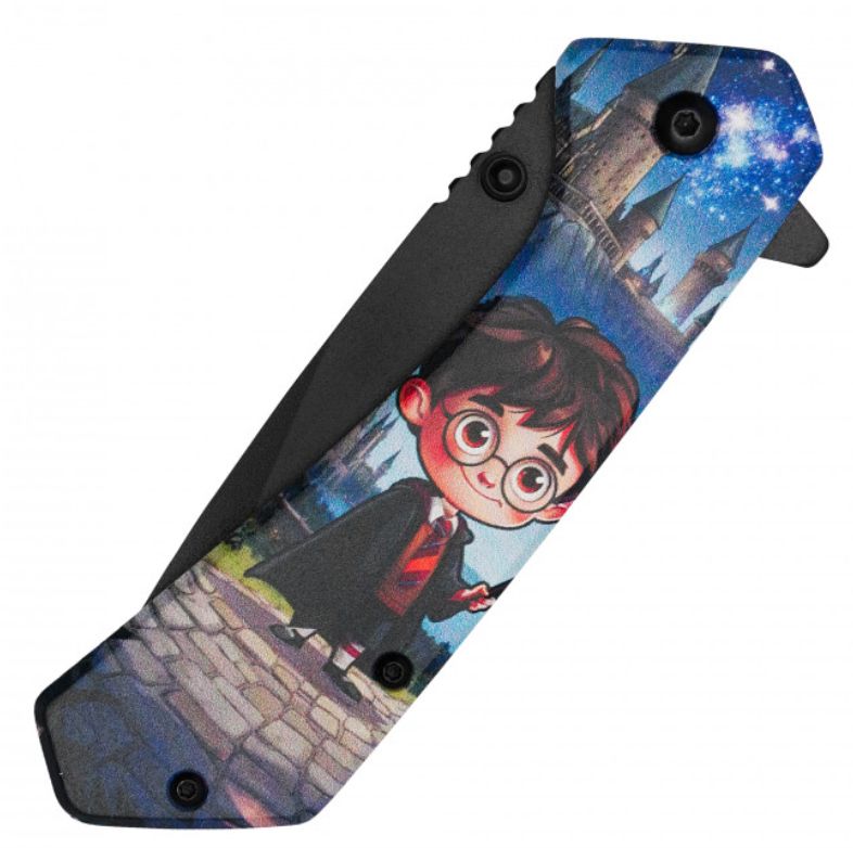 KNIFE: Harry Potter PRNT HNDL BLK BLD 8"