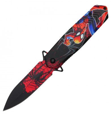 KNIFE: Spiderman PRNT  HNDL BLK BLD