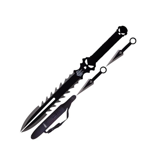 SHRT Sword: Skull HNDL w. 2 THRWRS