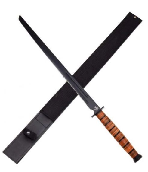 Military Sword: Wood HNDL BLK BLD 28"