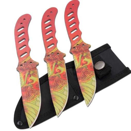 THRWR: 7" 3 PC All PRNT BLD&amp;HNDL KNF style