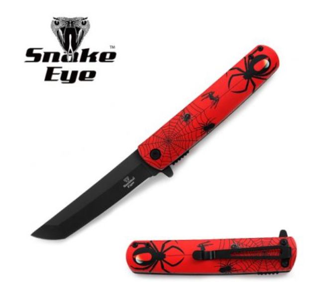 KNF: SE RED Spider HNDL PRNT Tanto BLK BLD
