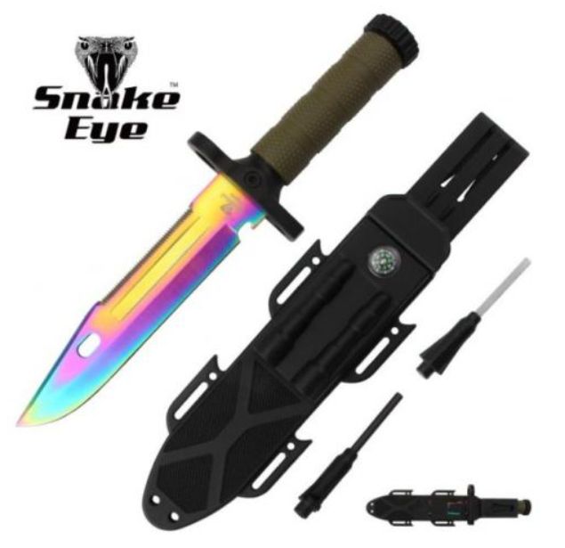 Survival KNF: 12.5" RNBW BLD GRN HND +KIT