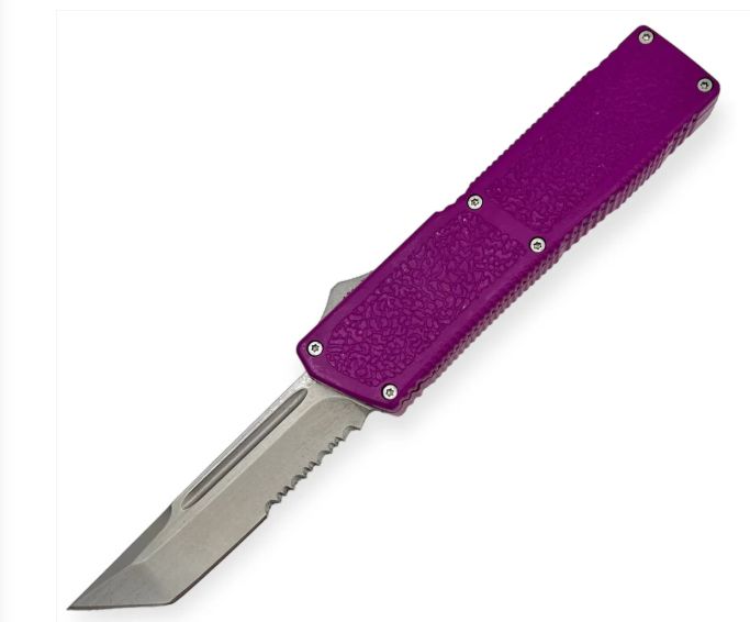 OTF: Lighting Purple HNDL Tanto BLD   8"