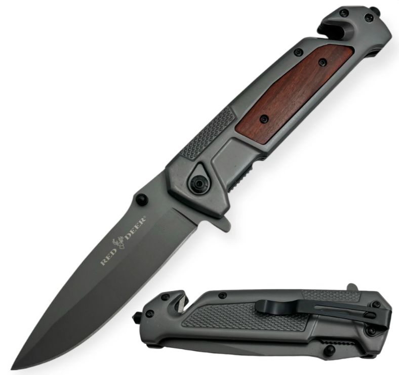 KNF: Red Deer Wood HNDL DK GRY BLD9 "