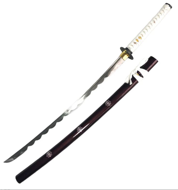 Sword: Hi Carb Steel BLD BRWN/Maroon  Scabb