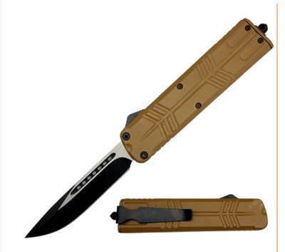OTF: Butterfly like BRWN HNDL BLK BLD DBL EDG 9"