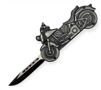 OTF: BLK Motorcyle 8"D2 BLD DRP PT