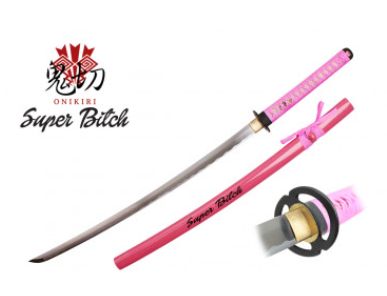Katana: "Super Bitch " 41" 1045 HC BLD PINK