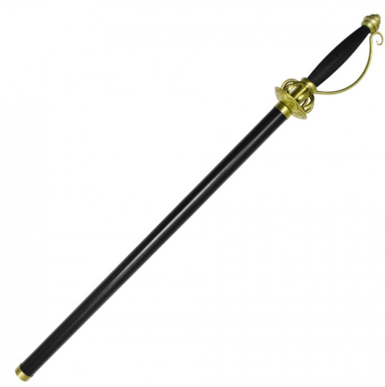 Rapier: Frenchman Style Black Scabb HND 38"