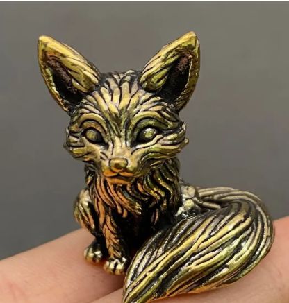 Mini Brass 7 Tailed Fox