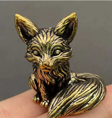 Mini Brass 7 Tailed Fox