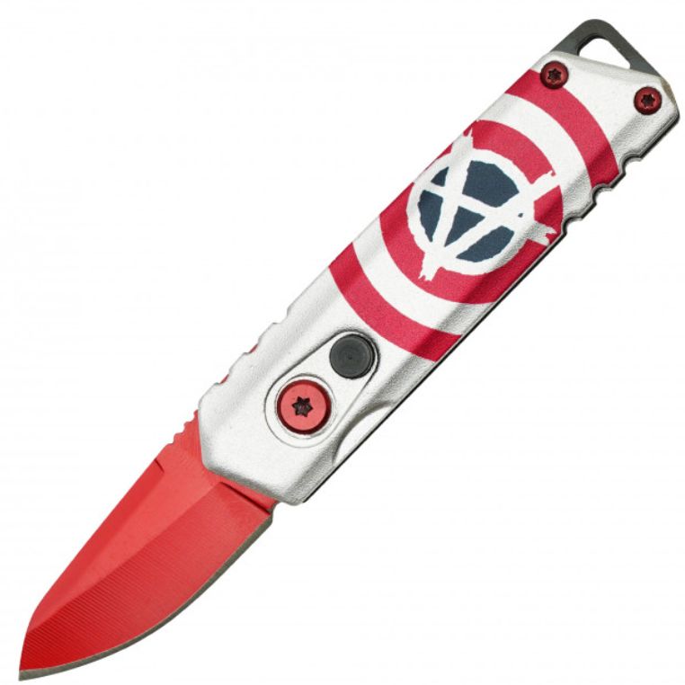 Push Button KNF: Captain America HNDL Red BLD 5'-"