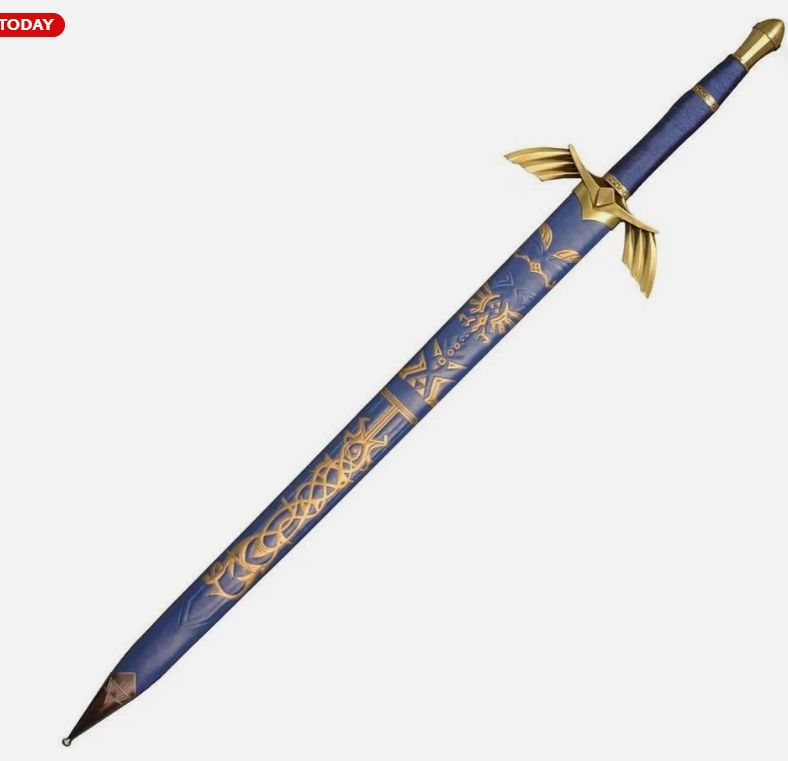 Sword: Zelda W/ Gold Line Blu Scabb 47"