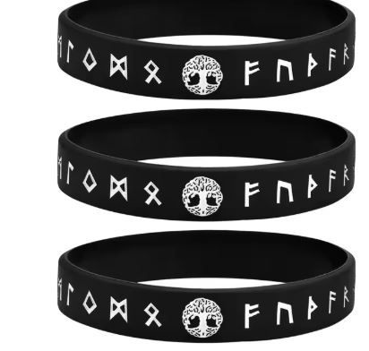 Silicone Rubber Cuff: Runes/Viking