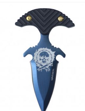 Wartech Push Dagger: 8" Skull PRNT BLD
