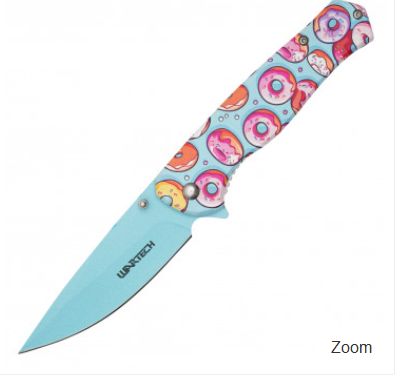 Knife: Donut PRNT HNDL Blu BLD
