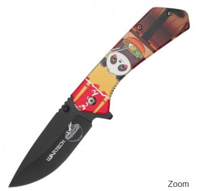 Knife: Ramen Panda PRNT HNDL BLK BLD