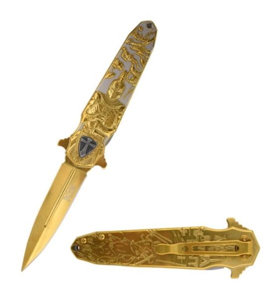 Dark Fantasy KNF: Crusader Metal HNDL GOLD BLD