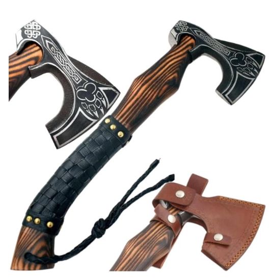 AXE: 18" HCS BLD Etch Celtic Symbl KTHR HNDL