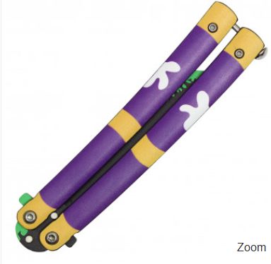 Butterfly KNF Dull BLD 9":  Zoro Purple Enma