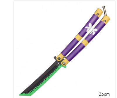 Butterfly KNF Dull BLD 9":  Zoro Purple Enma