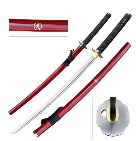 Ten Ryu RED Scabb REV HC BLD BLK Cord HNDL 41"