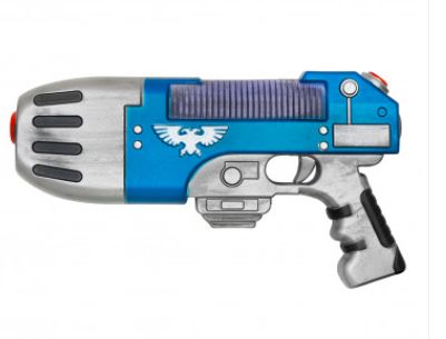 FOAM: War Hammer Plasma pistol SLVR/BLU 14"