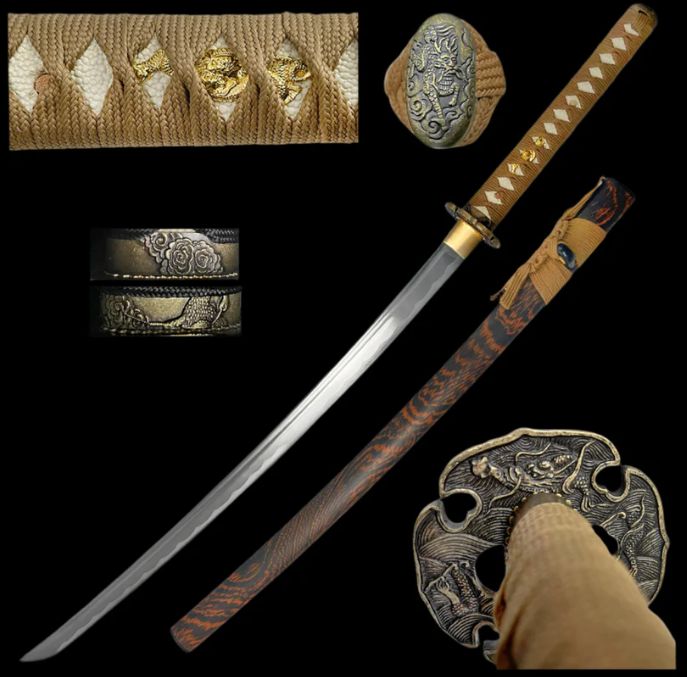 Musha Katana: FT HF RYUJIN BRWN?BLK lines scabb