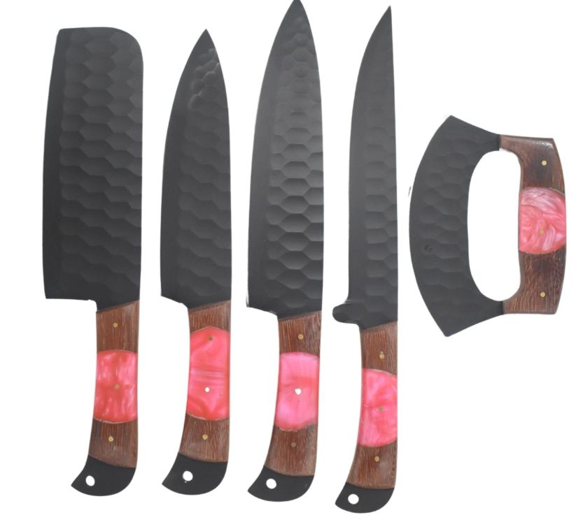 CHEF SET: ER  HI Carb BLK Diam Patter BLDS Horn/Resin HND