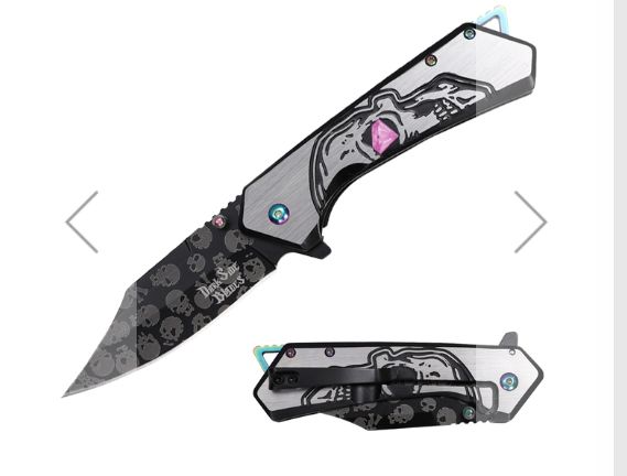 KNF: DS BLK Skull PRNT BLD &amp;HNDL  lanyard hook