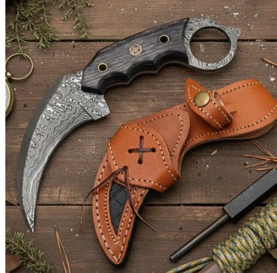 Karambit BLK WD HNDL: Damascus BLD -Portugal 8"
