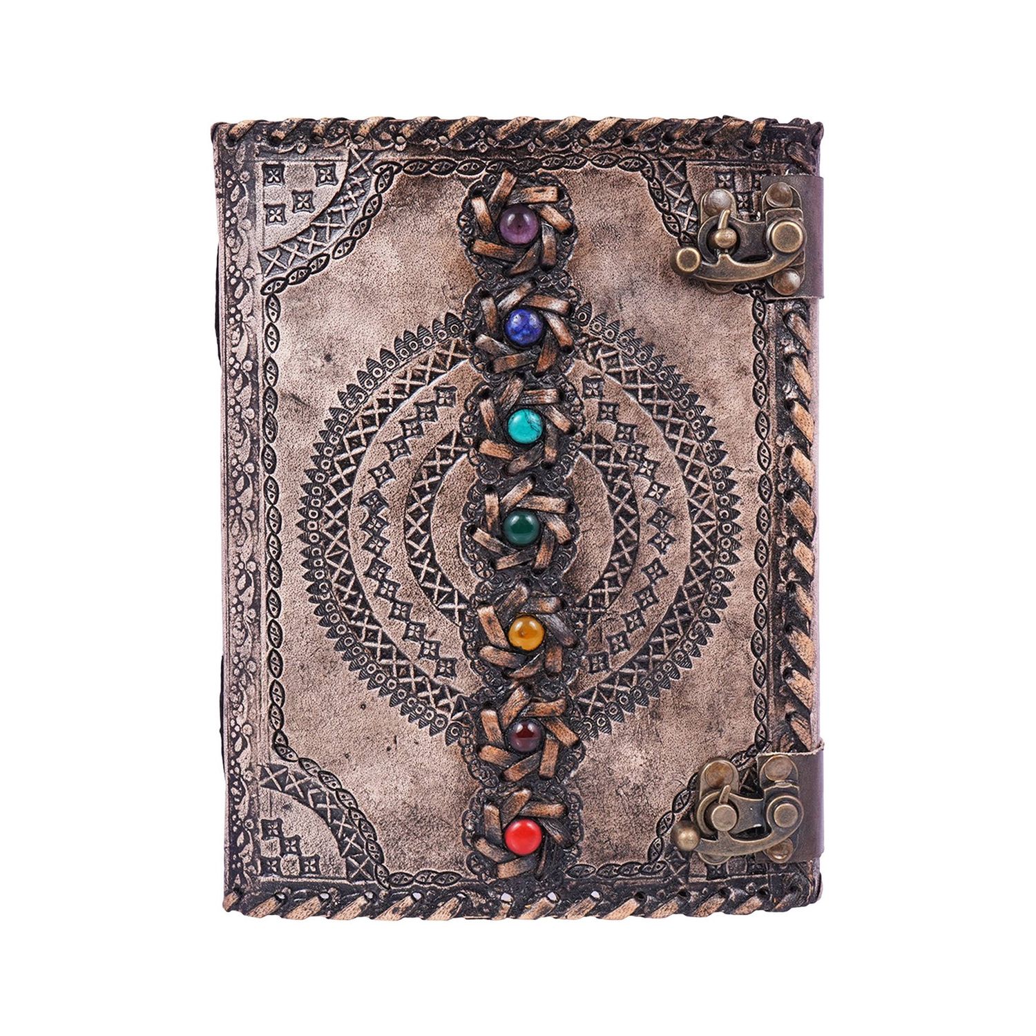 LTHR Journal: Antique Emboss Chakra Stones
