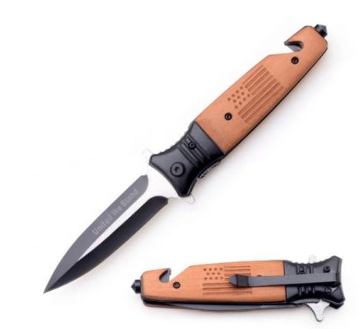 KNF: Spear PT BLD STNWASH HNDL&amp;BLD GBRKR 8"