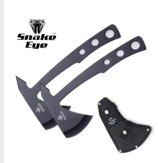 AXE  THRWRS: 2 pc BLK BLD