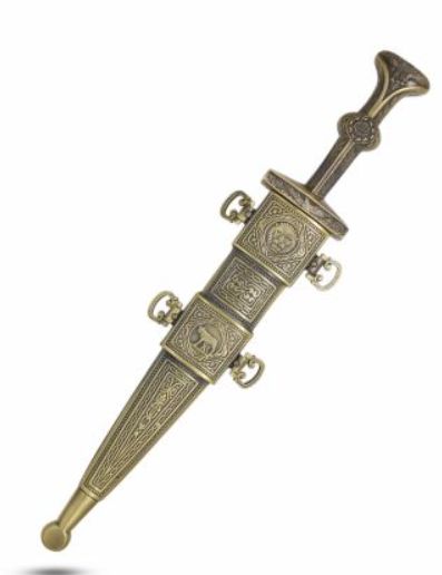 Roman Pugio Dagger: 16" Metal HNDL/ornate