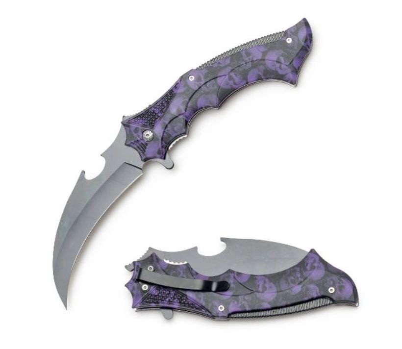 Karambit: Hawkbill BLD BTTL OP SKULL PRNT HNDL 10"
