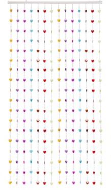 Beaded Curtain: Acrylic RNBW Hearts