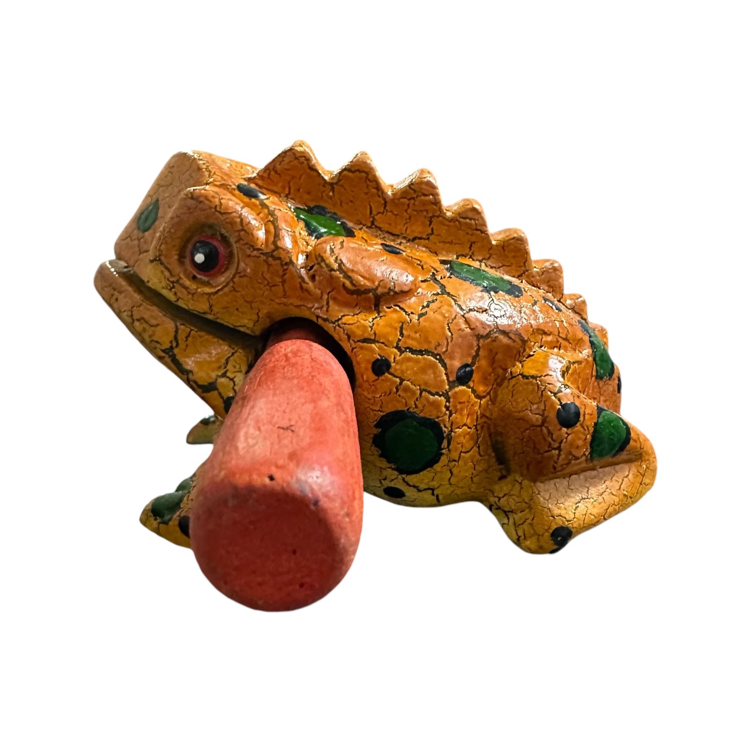 3" Painted Tomato Frog Musical  Percussion Instrument
