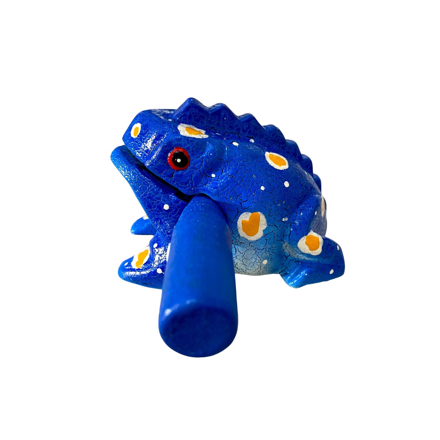 3" Medium Painted Winter Frog Musical  Percussion Instrument