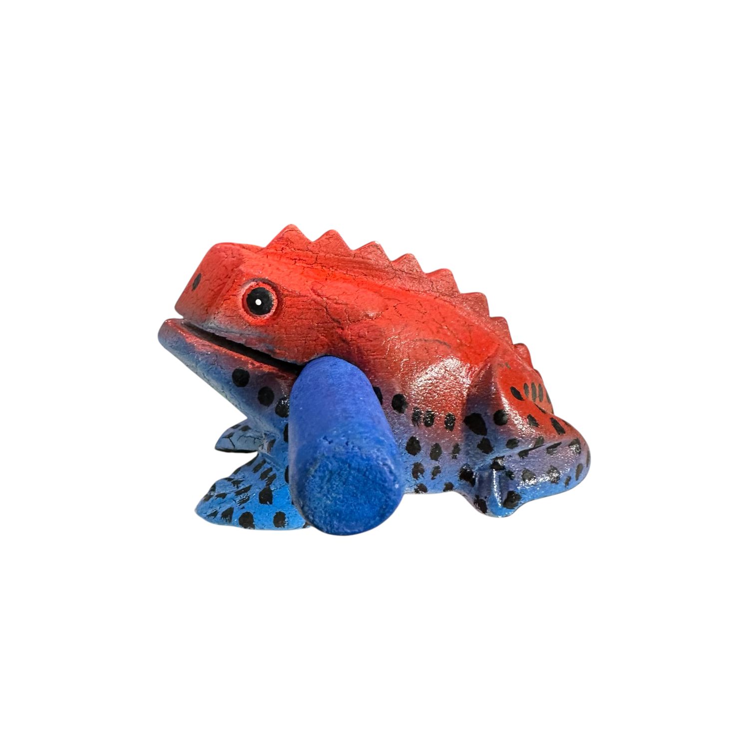 3" Medium Red Dart Musical Frog Percussion Instrument