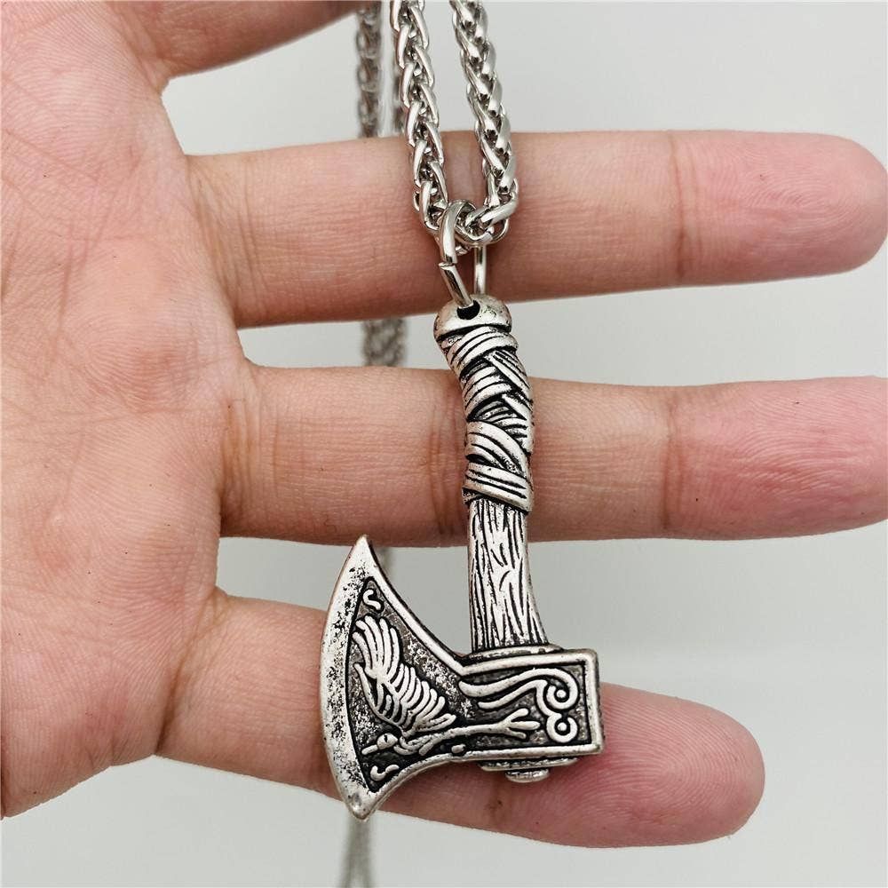Necklace:  Raven DBL Sided Axe