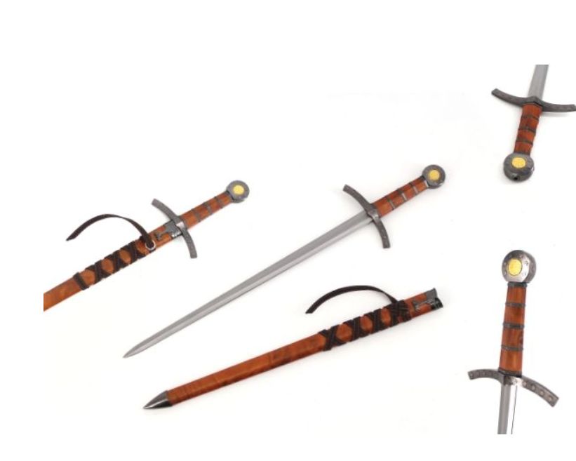 Medieval Warrior Middle ages  BRWN HNDL sword 23"