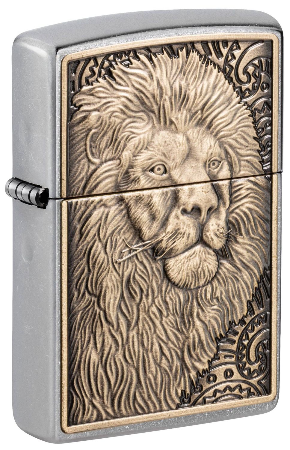 Zippo Lion Emblem Street Chrome Lighter