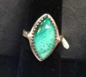 Fancy Ring: Malachite Stone setting